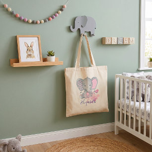 Bolsa de mão de elefante bebê aquarela fofa