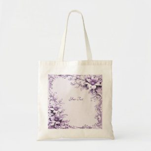 Bolsa de mão de flores roxas estilosas