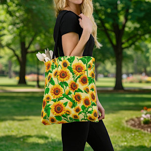 Bolsa de mão de girassóis