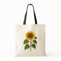 Bolsa de mão de girassol botânico vintage
