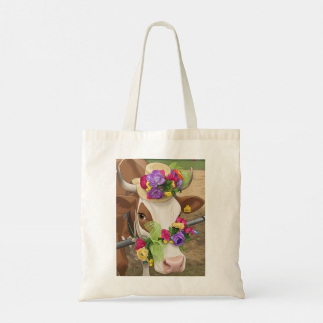 Bolsa de mão de vaca decorada (Verso)