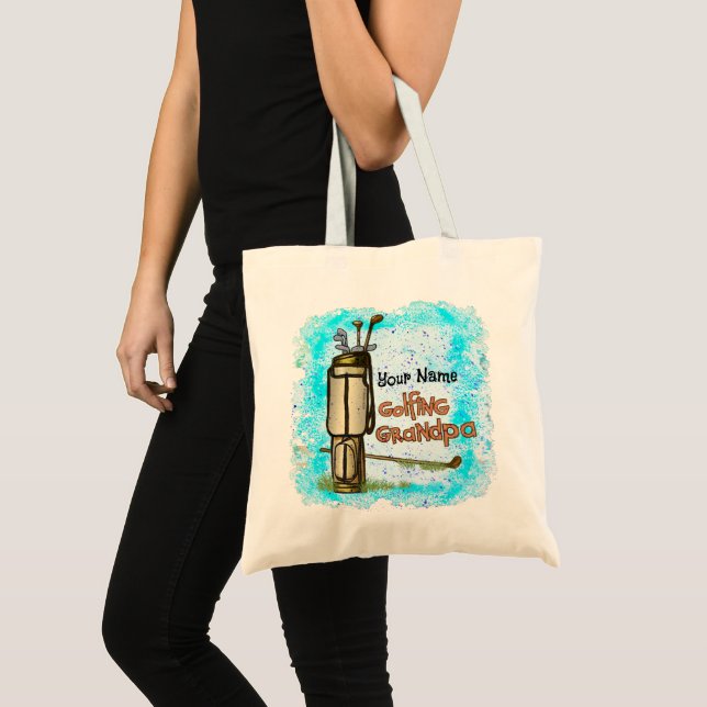Bolsa de mão do Vovô Golfista (Frente (produto))