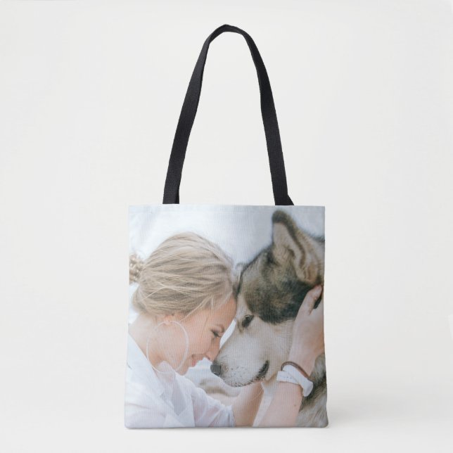 Bolsa de mão dupla face com foto personalizada (Frente)
