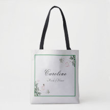 Bolsa de mão elegante botânica com flor de rosa pa