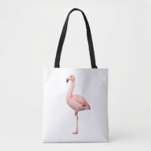 Bolsa de mão elegante de flamingo rosa tropical de