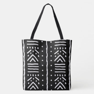 Bolsa de mão em tecido de lama preta africana - es