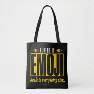 Bolsa de mão engraçada em Emoji Fluent in Emoji