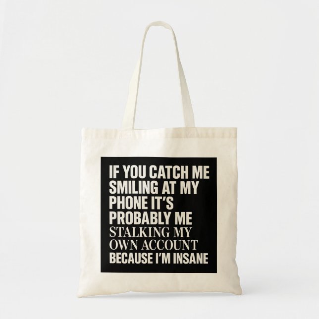 Bolsa de mão engraçada para perseguir minha própri (Frente)