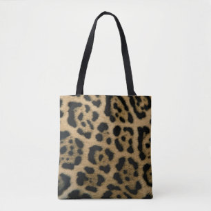 Bolsa de mão estampada com onça
