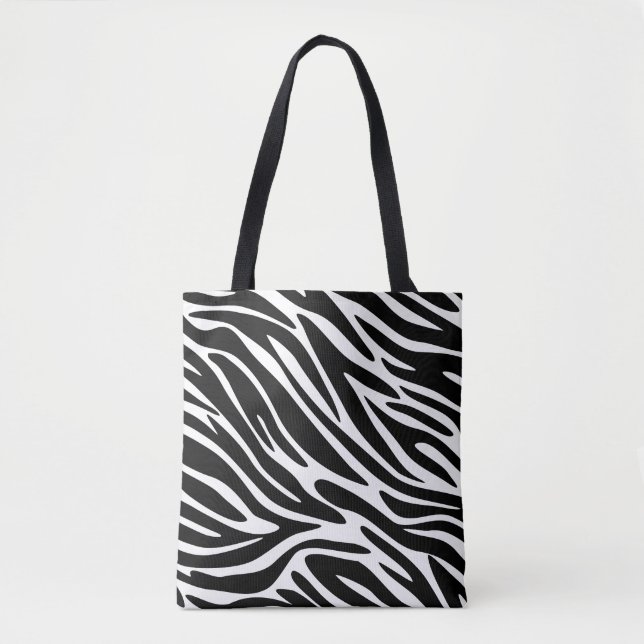Bolsa de mão estampada de zebra (Frente)