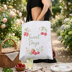 Bolsa de mão estética de frutas em aquarela Sweet