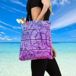 Bolsa de mão estilo grafite urbano néon