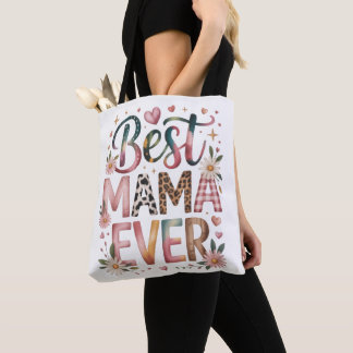Bolsa de Mão Floral Boho Melhor Mamãe de Todas