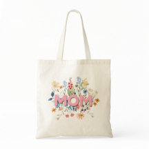Bolsa de mão floral personalizada para a mamãe