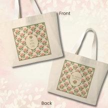 Bolsa de mão floral personalizada para professores