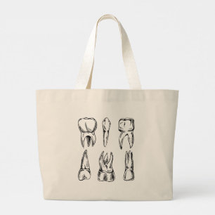 Bolsa de mão grande de anatomia dentária Vintage T