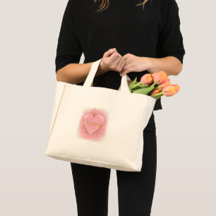 Bolsa de mão HAMbyWG - Coração Rosa com Nome