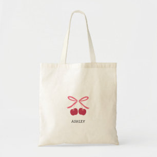 Bolsa de mão Ilustração Fofa com Laço de Cereja