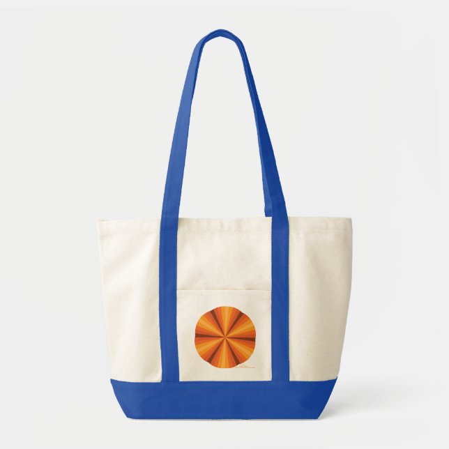 Bolsa de mão laranja de ilusão ótica (Frente)