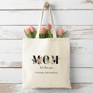 Bolsa de Mão Mãe Floral Personalizada Floral Elega