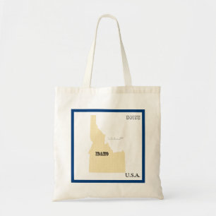Bolsa de mão - Mapa do estado de Idaho com cidade