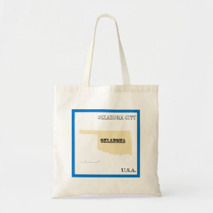 Bolsa de mão - Mapa do estado de Oklahoma com cida