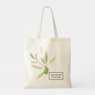 Bolsa de mão minimalista de ramo de oliveira para