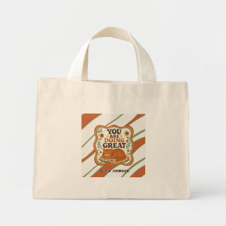 Bolsa de mão motivacional com gato listrado retrô