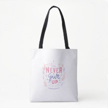 Bolsa de mão motivacional Nunca Desista