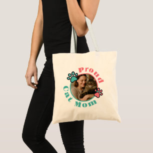 Bolsa de mão "Orgulhosa Mãe de Gato" personalizada