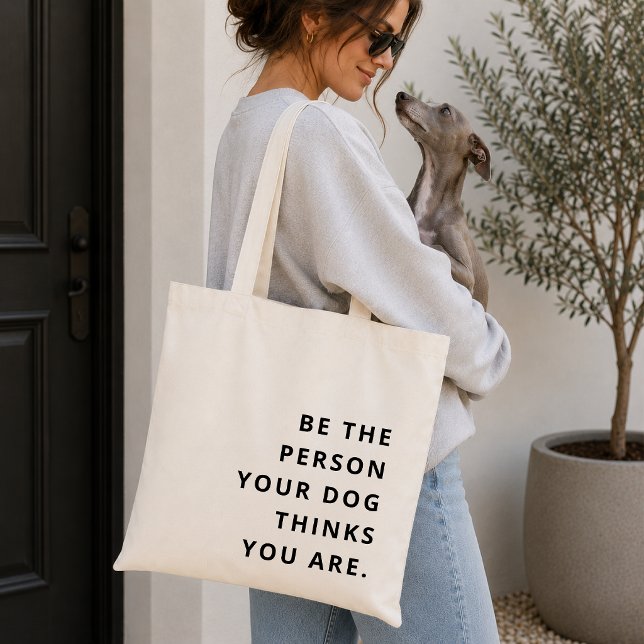 Bolsa de mão para amantes de cães | Presente para  (Dog lover quote tote bag with a witty pet owner message for errands, walks, and gifting.)