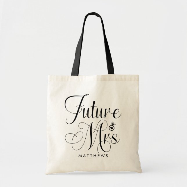Bolsa de mão para casamento com nome personalizado (Frente)
