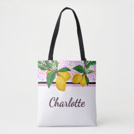 Bolsa de mão personalizada com limão Amalfi rosa