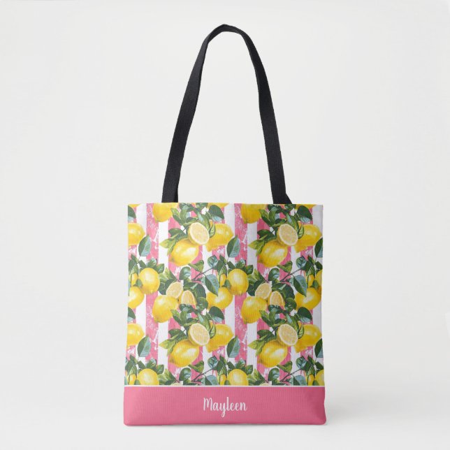 Bolsa de mão personalizada de limão (Frente)