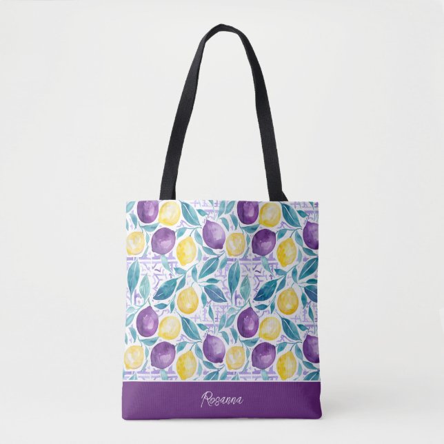 Bolsa de mão personalizada de limão (Frente)