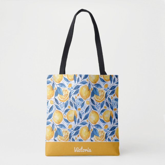 Bolsa de mão personalizada de limão (Frente)