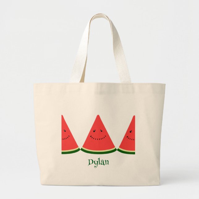 Bolsa de mão personalizada de verão com melancia f (Frente)
