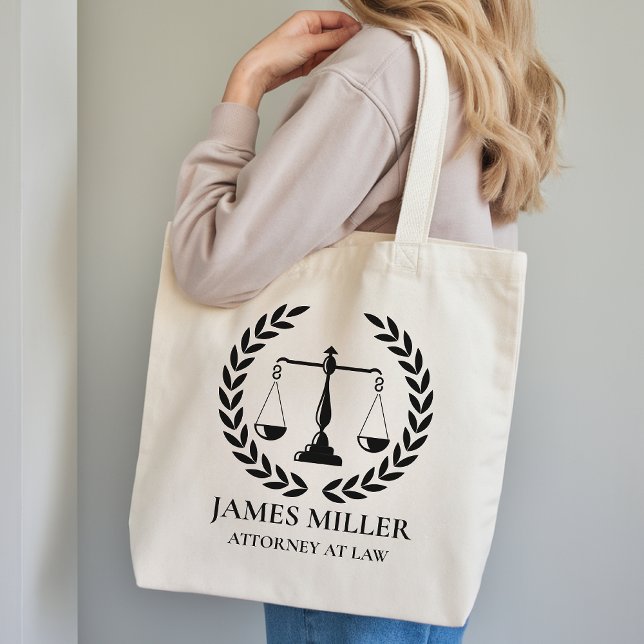 Bolsa de Mão Personalizada para Advogado Presente  (law school graduation gift tote, lawyer birthday gift tote, custom attorney thank you gift tote bag)