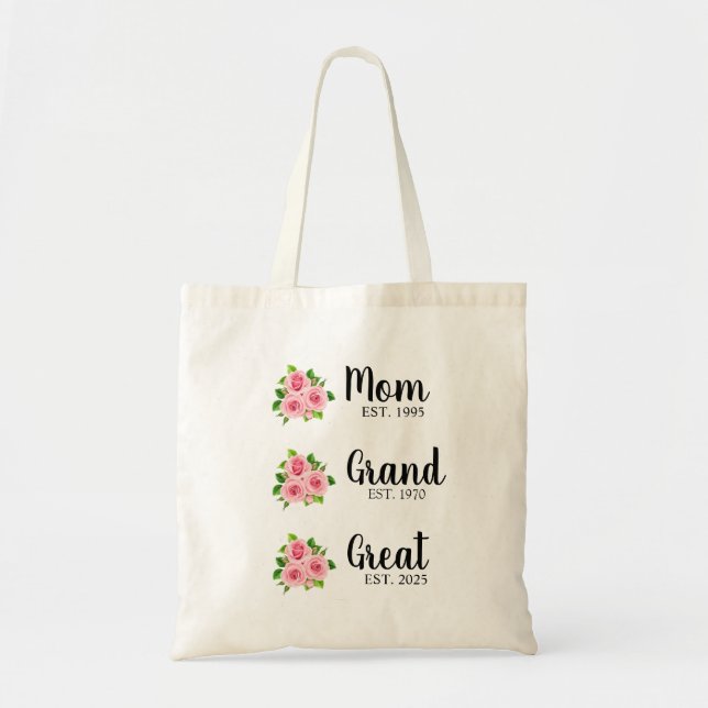Bolsa de mão personalizada para bisavó, presente p (Frente)