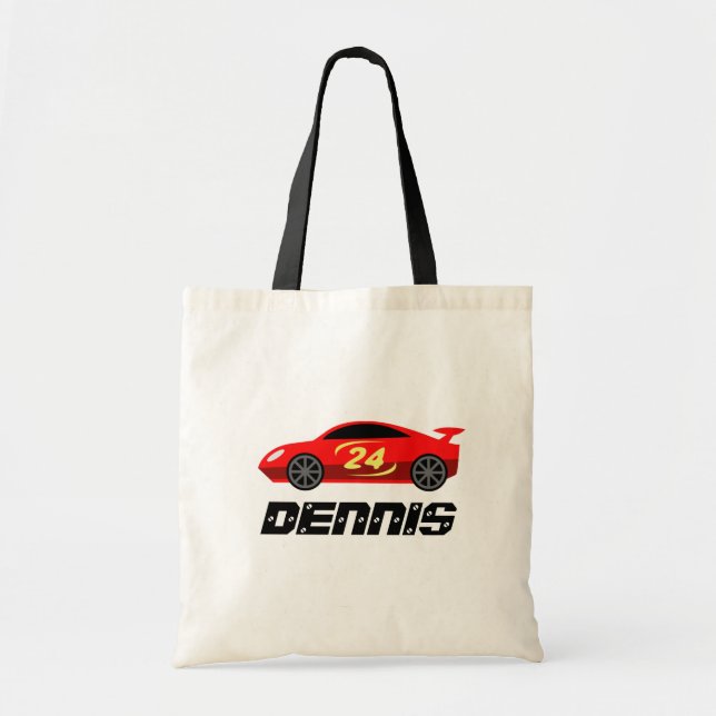 Bolsa de mão personalizada para crianças com carri (Frente)