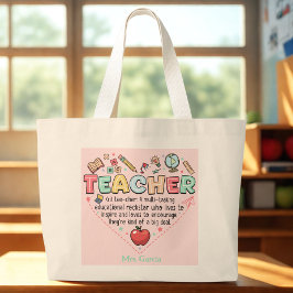 Bolsa de mão personalizada para professor
