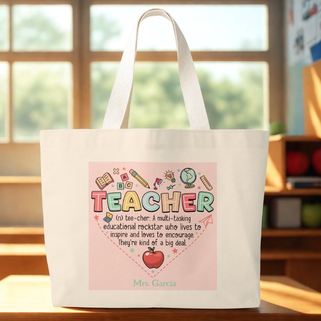 Bolsa de mão personalizada para professor (Criador carregado)