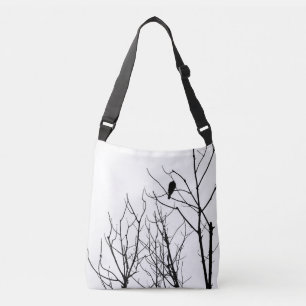Bolsa de mão preta e branca