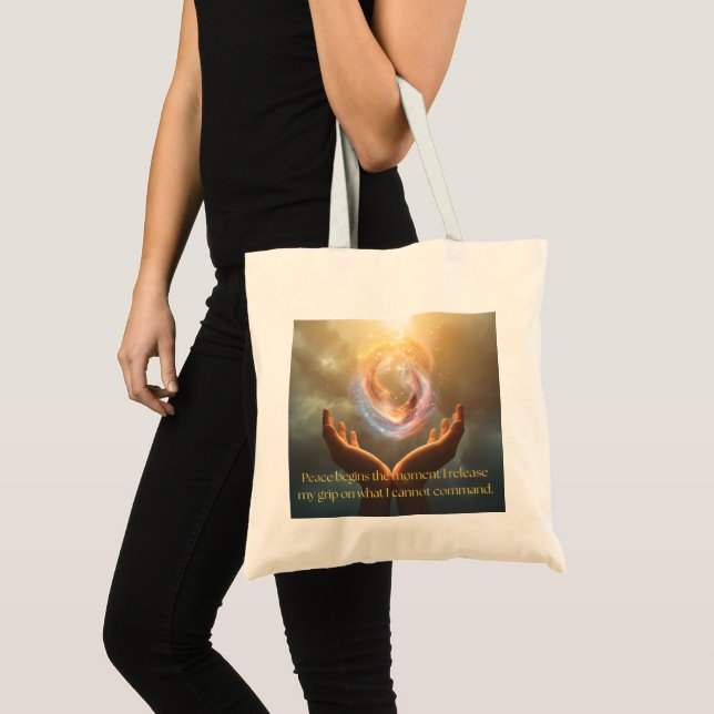 Bolsa de mão Quote of Peace (Frente (produto))