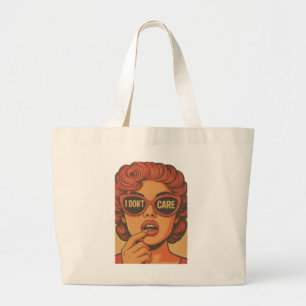 Bolsa de mão retrô 'Eu não me importo'