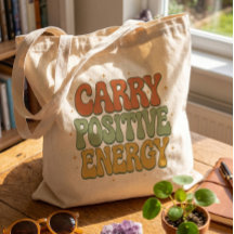 Bolsa de mão Retro Groovy Carrega Energia Positiva