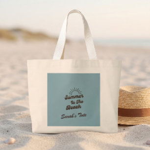 Bolsa de mão Retro Summer is the Beach Nome Person