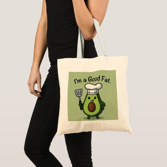 Bolsa de mão reutilizável de abacate de chef engra (Frente (produto))