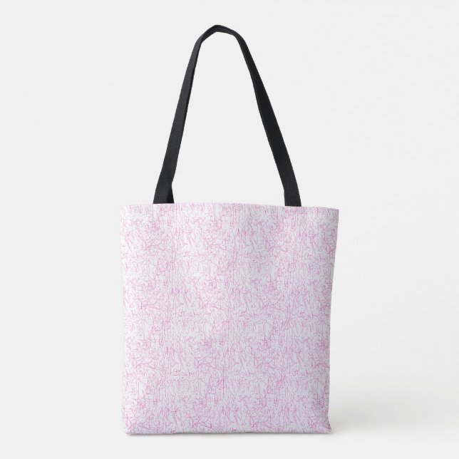 Bolsa de mão rosa abstrata de designer (Verso)