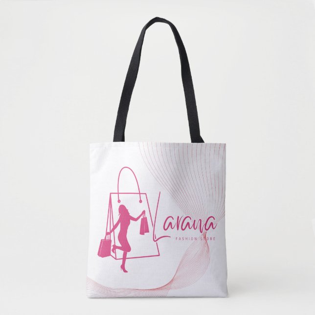Bolsa de mão rosa personalizada da moda - Ariana (Frente)
